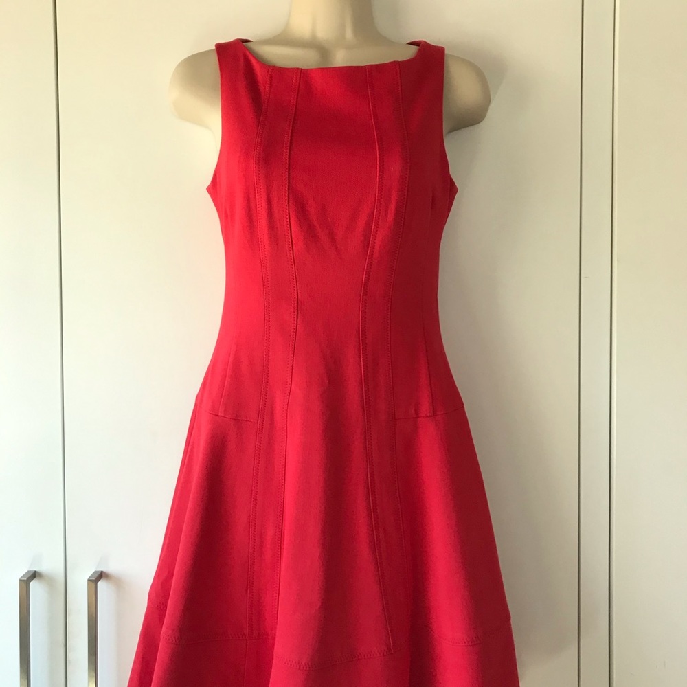 Nanette Lepore Sleeveless Fitted Red Party Dress